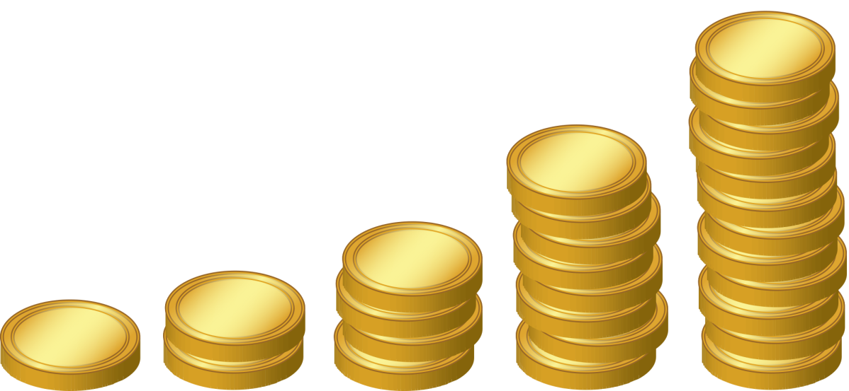 Stacks of coins illustration